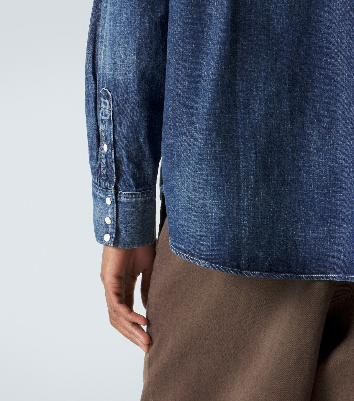 Visvim Social Sculpture faded denim shirt