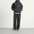 Gallery Dept Men's . Contrast Panel Zip Hoodie in Washed Black/Heather Grey