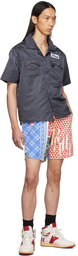 Rhude SSENSE Exclusive Multicolor Card Print Shorts