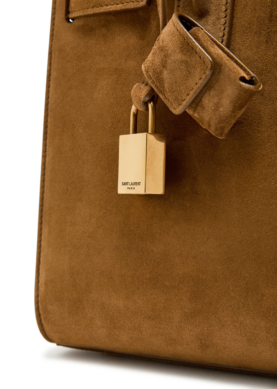 Saint Laurent Sac De Jour Suede top Handle bag - Orange - One Size