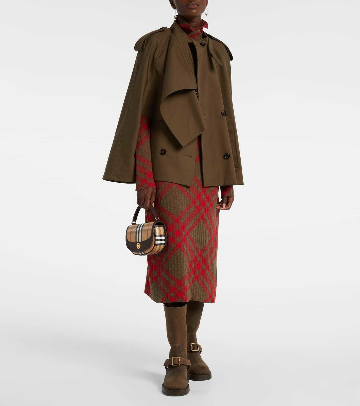 Burberry Double-breasted cotton cape