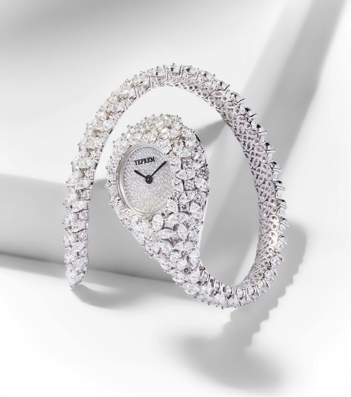Yeprem Y-Momento 18kt white gold watches with diamonds