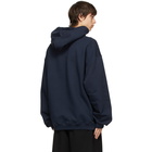 VETEMENTS Navy Limited Edition Big Logo Hoodie