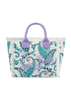 MC2 Saint Barth Vanity Canvas Shoulder Bag With Paisley Print
