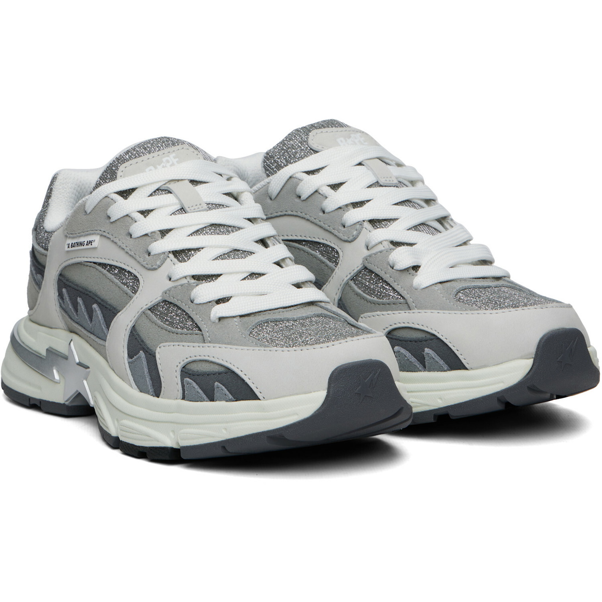 BAPE Gray BAPE Shark STA #1 Sneakers