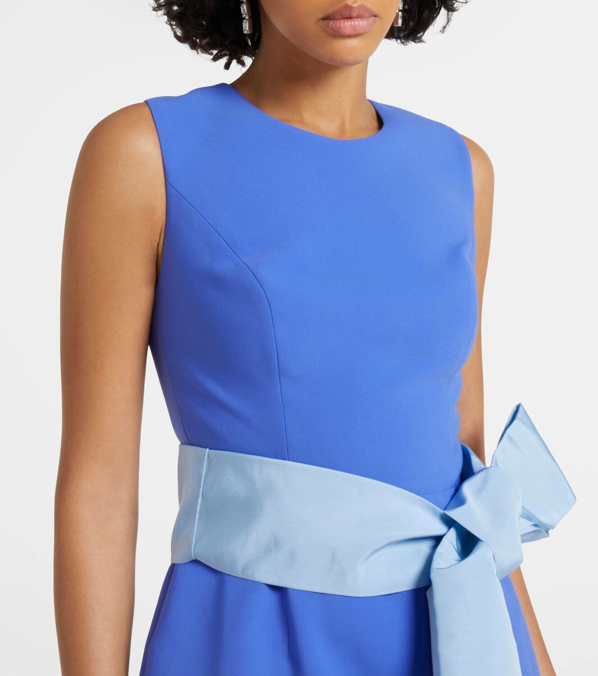 petite white dress Frill-Detail Halterneck Cheesecloth Mini – Ro&Zo Cobalt Blue Luxe Lace Color:PaleVioletRed Mesh Photoshoot