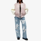 3.Paradis Women's Varsity Letterman Jacket in Pink