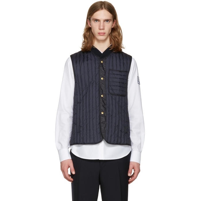 Photo: Moncler Gamme Bleu Navy Quilted Down Vest