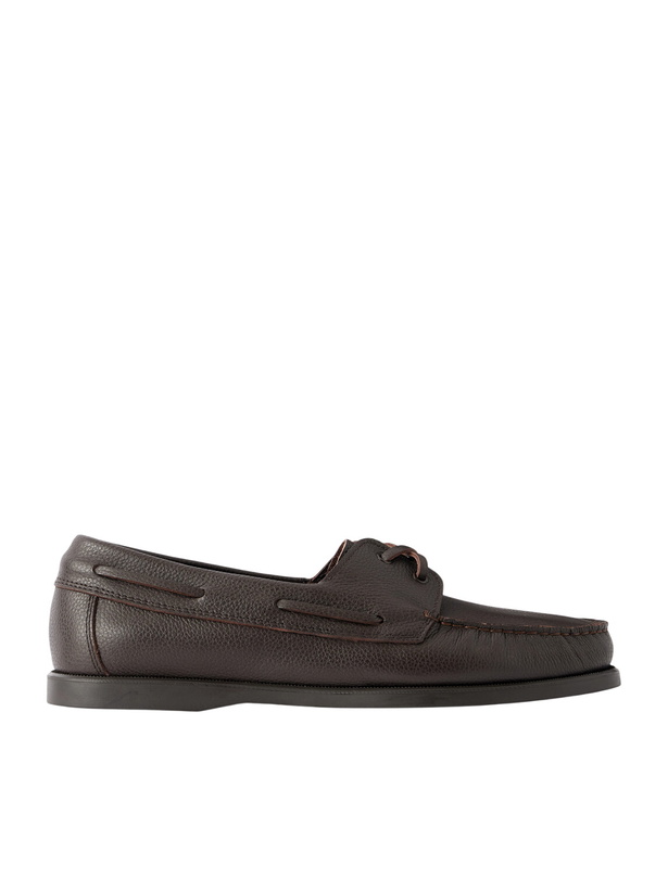 Photo: MORJAS - Full-Grain Leather Boat Shoes - Brown