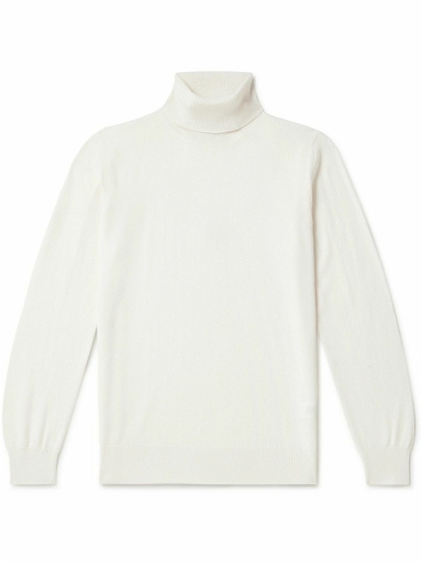 Photo: Canali - Slim-Fit Cashmere Rollneck Sweater - White