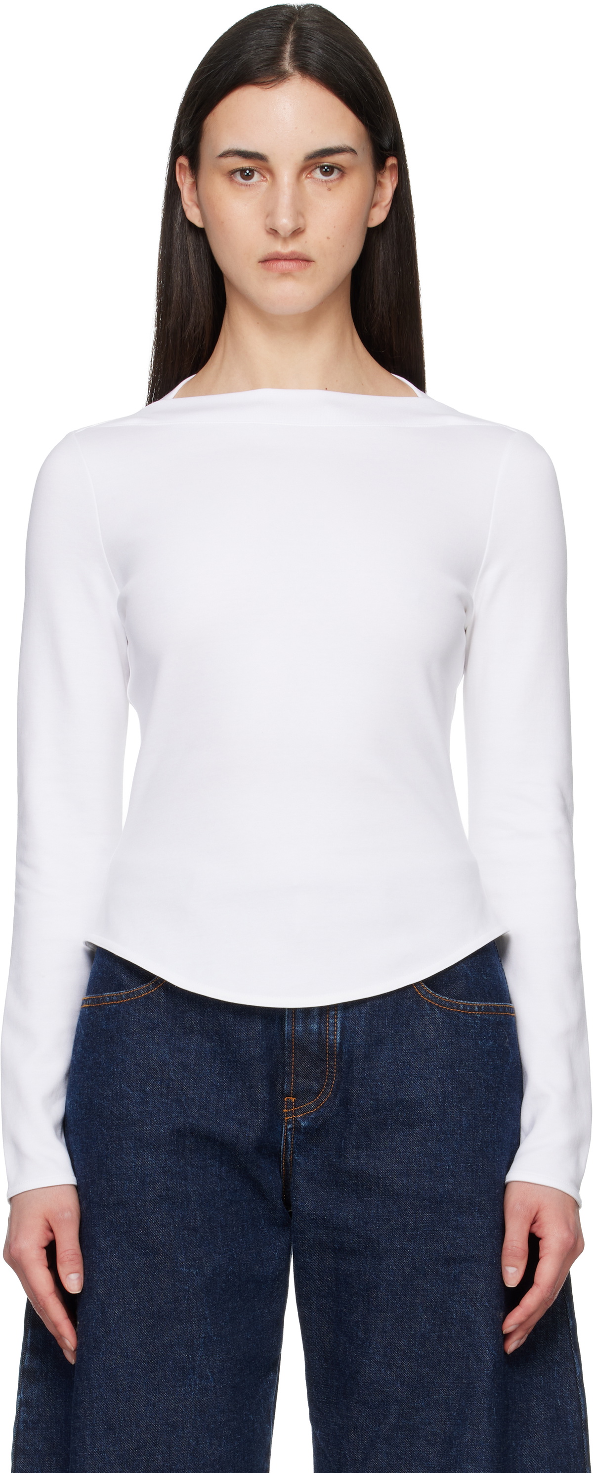 ALAÏA White Cotton T-shirt