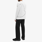 Moncler Men's Long Sleeve Macro Logo T-Shirt in White