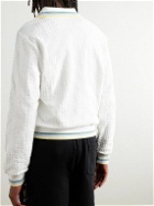 Casablanca - Logo-Jacquard Cotton-Blend Terry Track Jacket - White