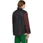 Gucci Black GG Check Sleeve Jacket