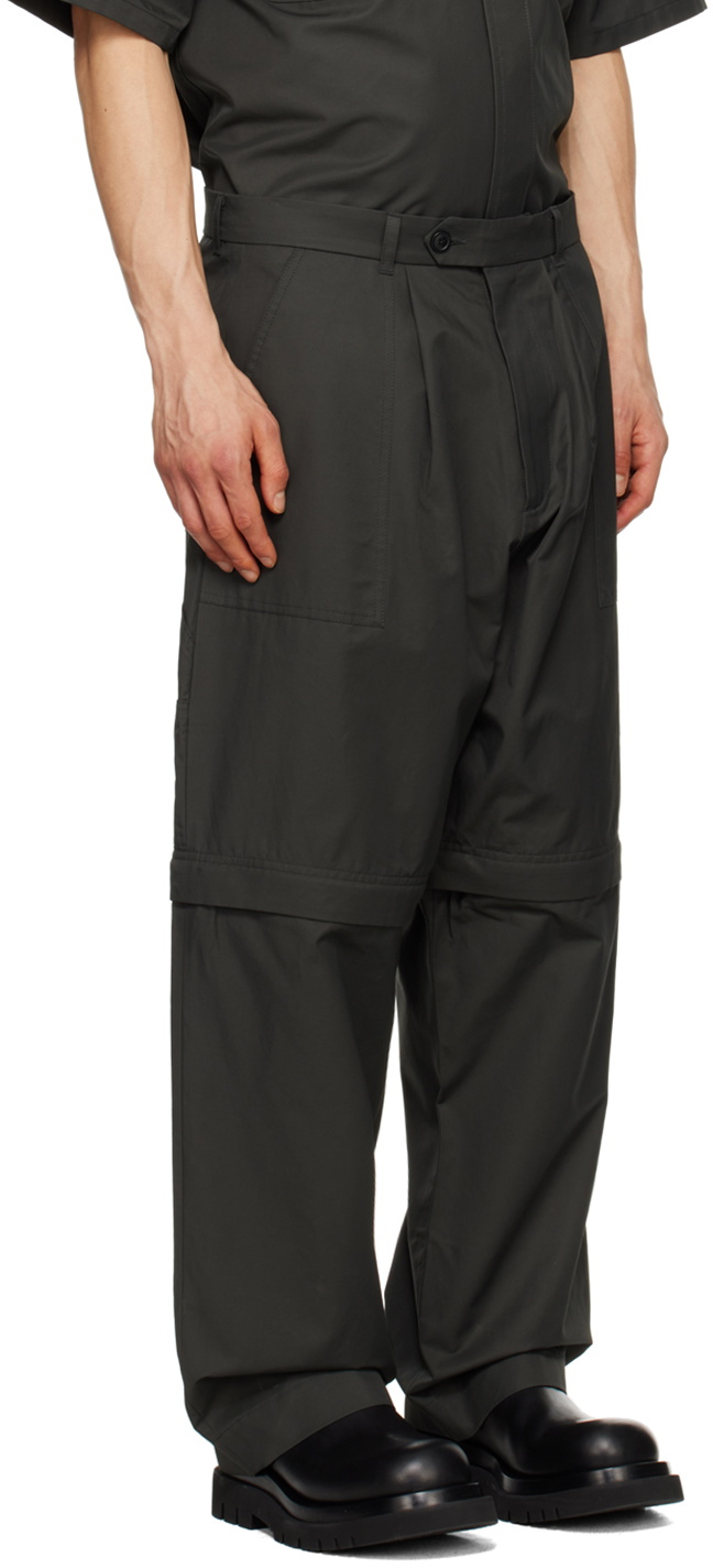 Lownn Gray Plain Carpenter Trousers