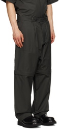 Lownn Gray Plain Carpenter Trousers