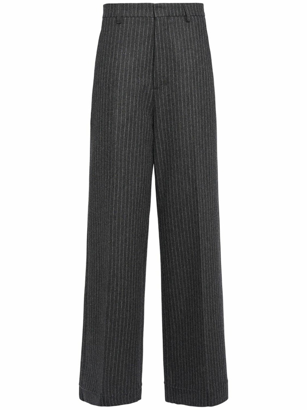 Photo: AMI PARIS High Rise Wool Wide Pants