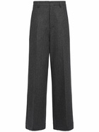 AMI PARIS High Rise Wool Wide Pants