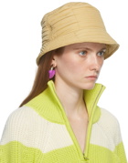 Sunnei Yellow Quilted Bucket Hat