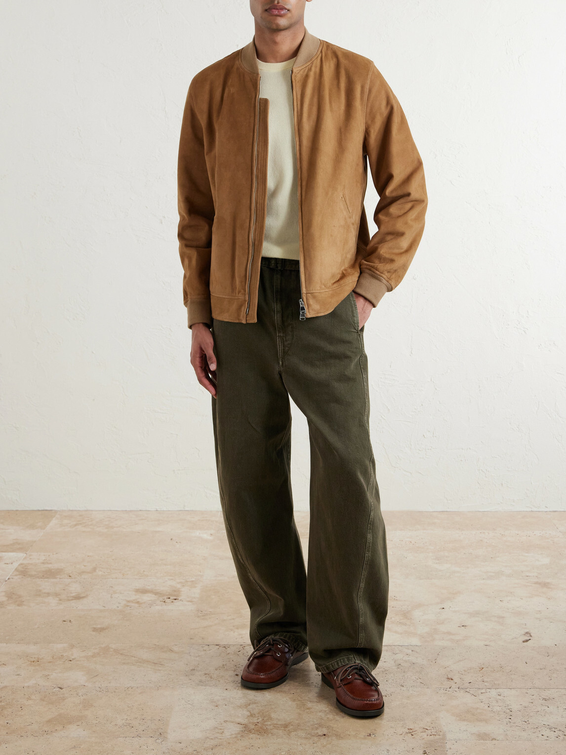 Valstar - Evans Suede Bomber Jacket - Brown