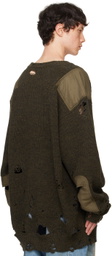 doublet Khaki Oversized Military Sweater