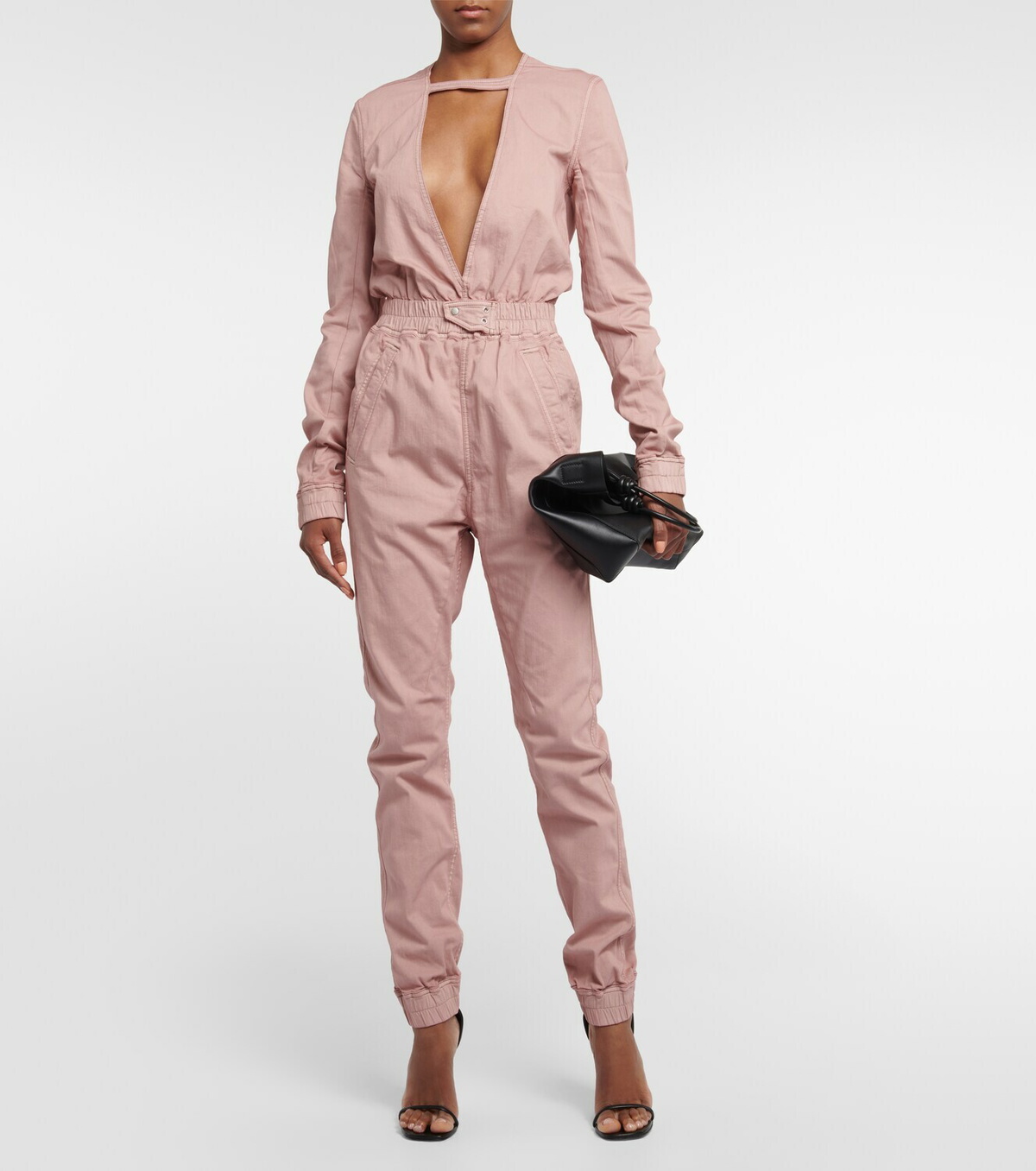 Rick Owens - Coated denim jumpsuit