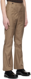 The World Is Your Oyster Brown Flare Trousers