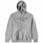 Vetements Paris Logo Hoody in Grey Melange