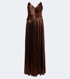Retrofête Waldorf plissé bustier gown