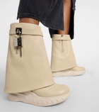 Givenchy Shark Lock Biker leather ankle boots