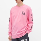 Moncler Men's Genius 2 1952 x Undefeated Long Sleeve Eagle Logo Print T-Shirt in Pink