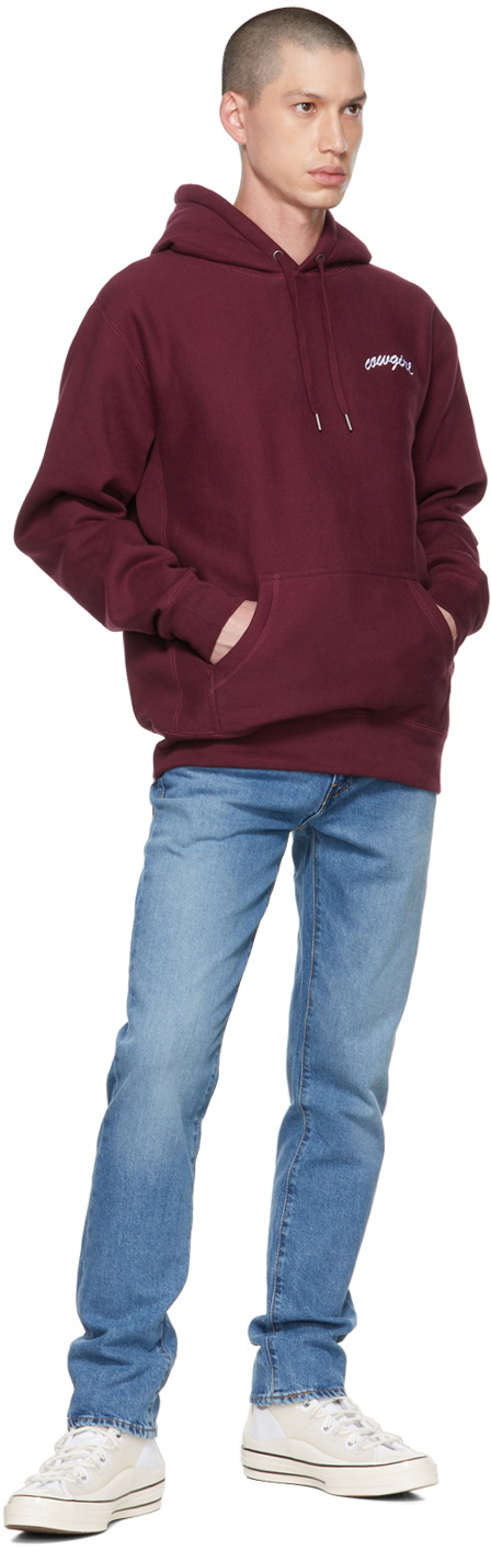 Cowgirl Blue Co Burgundy Script Hoodie