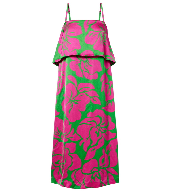 Photo: Dries Van Noten Floral satin midi dress