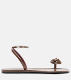Magda Butrym Floral-appliqué leather sandals