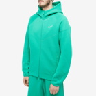 Nike Men's x NOCTA Tech Fleece Full Zip Hoody in Stadium Green/Sail
