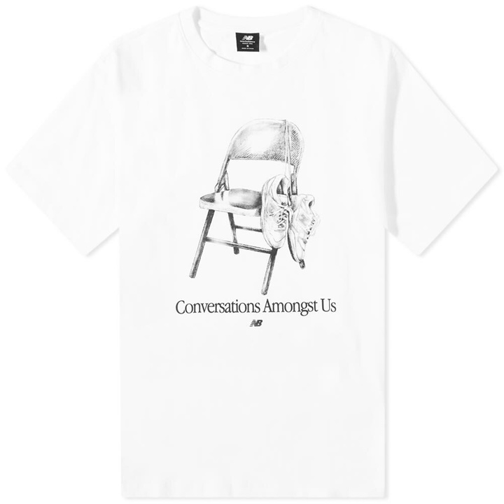 Photo: New Balance Graphic T-Shirt 'Conversations Amongst Us' in White