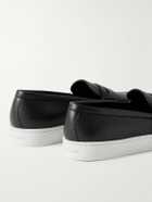 Manolo Blahnik - Ellis Full-Grain Leather Slip-On Sneakers - Black