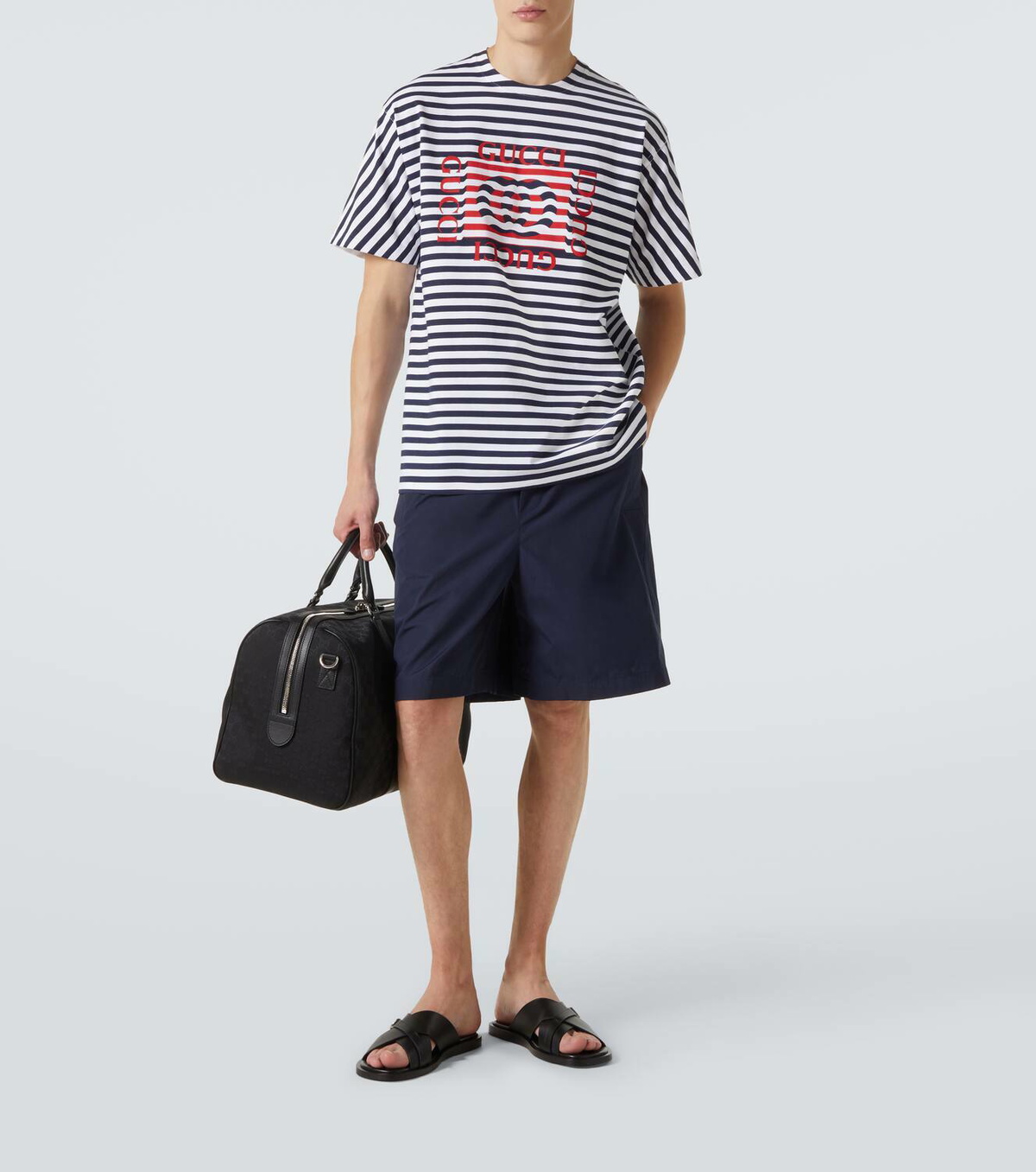 Gucci Logo striped cotton jersey T-shirt