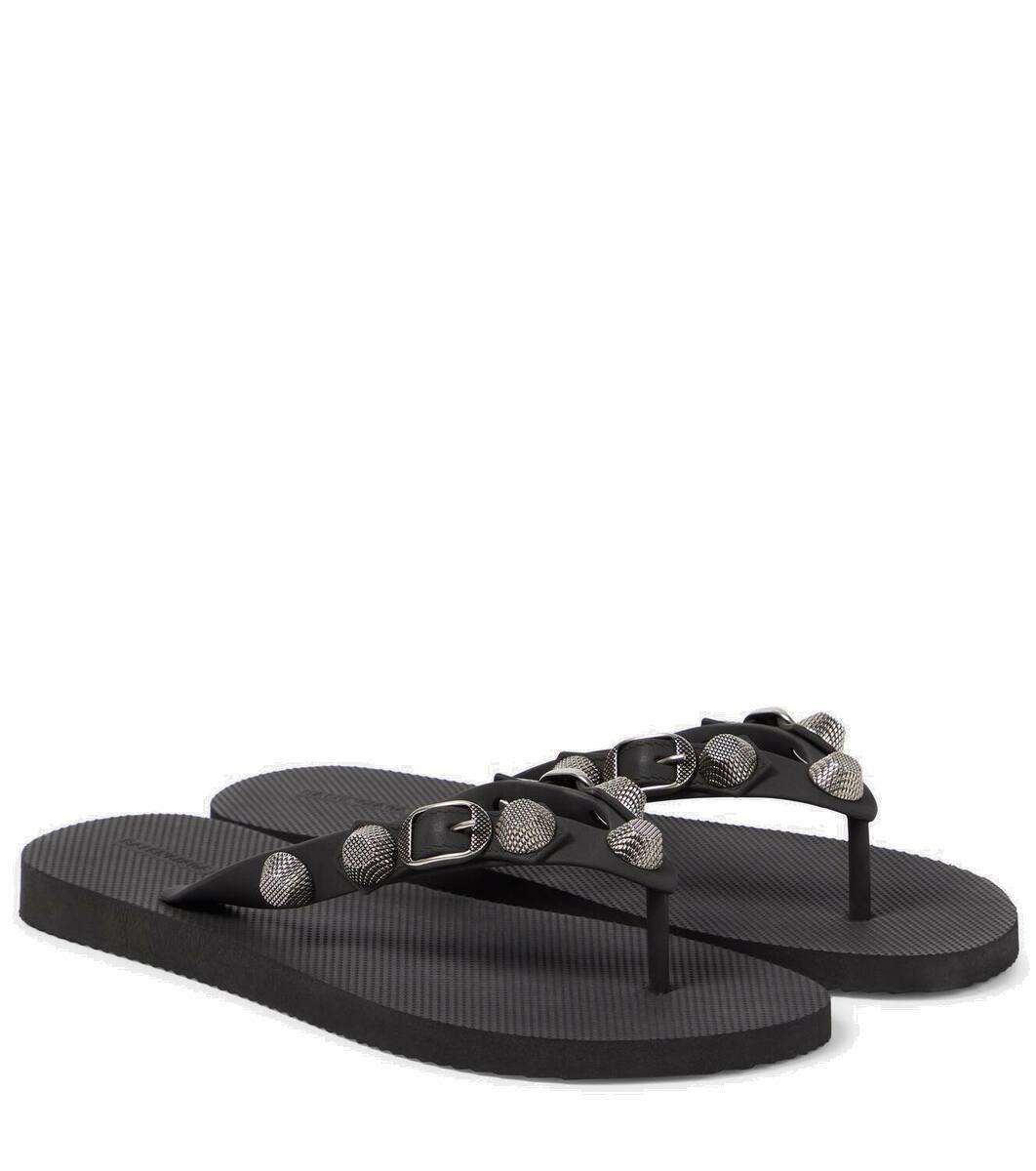 Balenciaga Cagole crystal-embellished thong sandals Balenciaga
