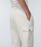 Brunello Cucinelli - Tapered cotton and linen canvas pants