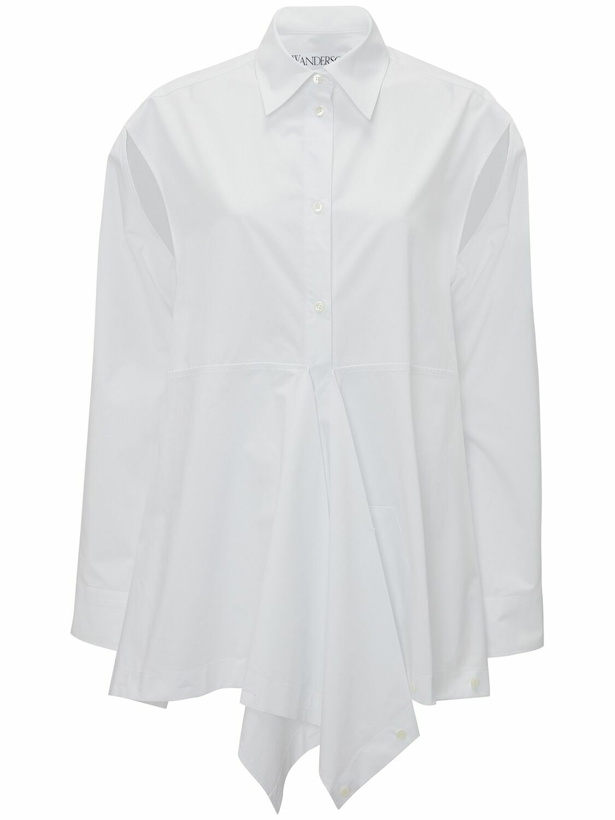 Photo: JW ANDERSON - Cotton Poplin Peplum Drape Shirt