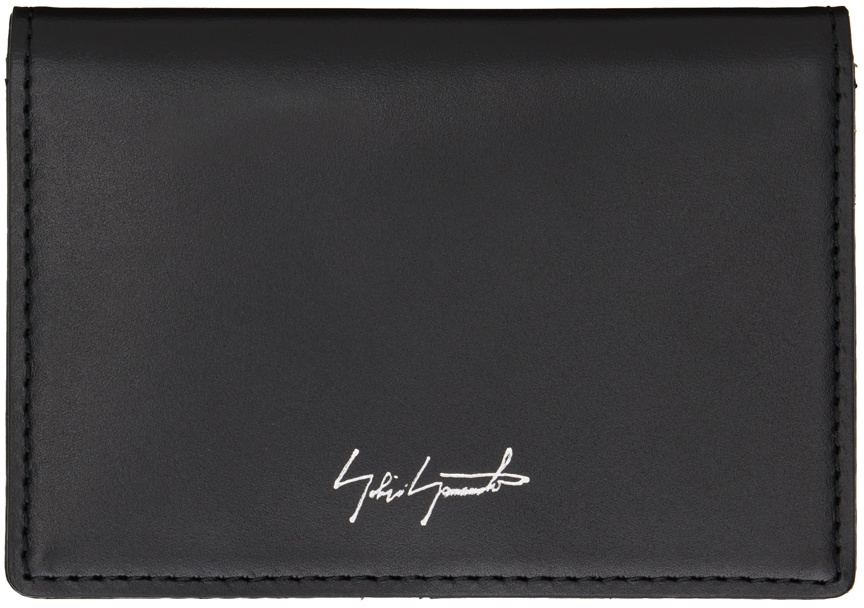 YOHJI YAMAMOTO Black Logo Card Holder