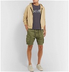Remi Relief - Slim-Fit Cotton and Linen-Blend Cargo Shorts - Green