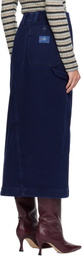 Weekend Max Mara Navy Valika Denim Maxi Skirt