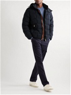 Paul Smith - Quilted Brushed-Shell Hooded Down Jacket - Blue