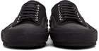 Jil Sander Black Canvas Low-Top Sneakers