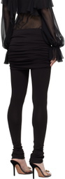 Blumarine Black Layered Leggings