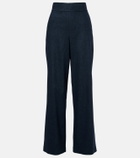 Eleventy Wool and cashmere wide-leg pants