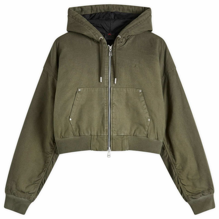 Photo: Air Jordan Women's x Travis Scott Canvas Jacket in Cargo Khaki