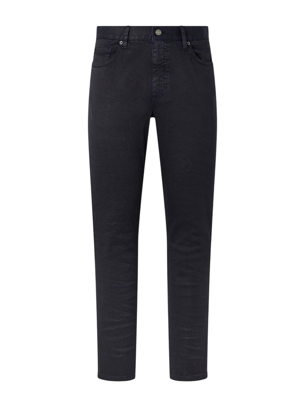 Photo: Zegna - Straight-Leg Linen and Cotton-Blend Jeans - Blue